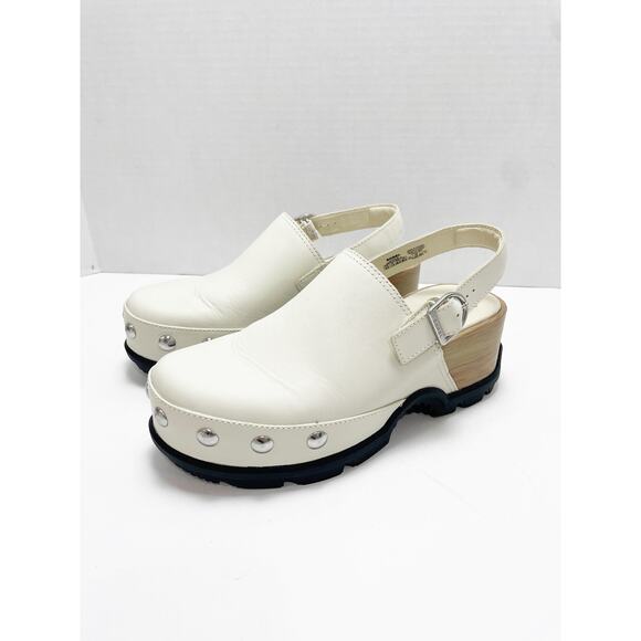 Sorel Roam’n Clog RVT Women's Clog White Studded Sling Back 9.5 - Picture 1 of 8